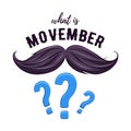 Movember - prostate cancer awareness month. Men`s health concept. Royalty Free Stock Photo