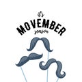 Movember - prostate cancer awareness month. Men`s health concept.