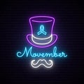 Movember prostate cancer awareness month.