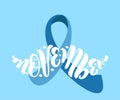 Movember, raise awareness of men`s health issues. Vector background with text, ribbon and moustache. Prostate Cancer