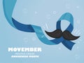 movember ribbon and mustache