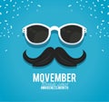 movember sunglasses and mustache