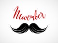 Movember. Vector mustache icon