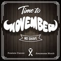 Movember Vintage Design on Wooden Background