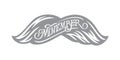 Movember vintage lettering. Prostate cancer awareness. Mustaches on white isolated background. Vector illustration for