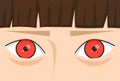 Movement indicator doll with red staring eyes from Squid Game series, vector illustration Royalty Free Stock Photo