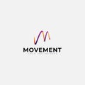 Movement with initial abstract M logo design