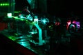 Movement of microparticles by beams of laser