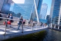 Movement of people in rush hour, London office business building Royalty Free Stock Photo