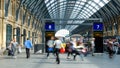 Movement of people in rush hour, london train station Royalty Free Stock Photo