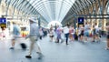 Movement of people in rush hour, london train station Royalty Free Stock Photo