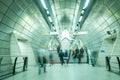 Movement of people at the underground train station Royalty Free Stock Photo