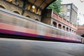 Movement of people at the underground train station Royalty Free Stock Photo