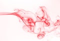 Red smoke abstract on white background, red ink water color for design Royalty Free Stock Photo