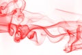 Movement of smoke, abstract red smoke on white background, ink water Royalty Free Stock Photo
