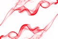 Movement of smoke abstract on white background, red ink water Royalty Free Stock Photo