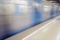 The movement of the train in the subway, shot on long exposure. background