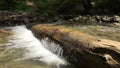 The movement of water in the mountains.