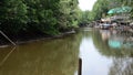 Movement of water of river at Pak Nam Prasae