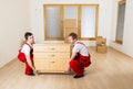 Movers in new house Royalty Free Stock Photo