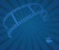 Movie abstract background with film reel