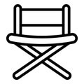 Movie chair director icon, outline style