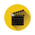 Movie clap board icon