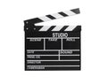 Movie clapper board isolated Royalty Free Stock Photo