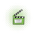 Movie clapper comics icon Royalty Free Stock Photo