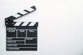 Movie clapper on white background. Royalty Free Stock Photo