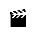 Movie clapperboard. Film action board, cinematography vector. Movie clapperboard