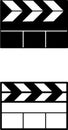 Movie clapperboard vector symbols