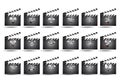 Movie clip avatar icon set Royalty Free Stock Photo