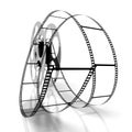 Movie concept - film reel Royalty Free Stock Photo