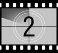 Movie countdown number 2 Royalty Free Stock Photo