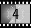 Movie countdown number 4 Royalty Free Stock Photo