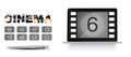 Movie countdown numbers on the laptop Royalty Free Stock Photo