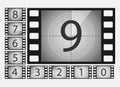 Movie countdown numbers vector set Royalty Free Stock Photo