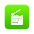 Movie cracker icon green Royalty Free Stock Photo
