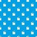Movie cracker pattern vector seamless blue Royalty Free Stock Photo