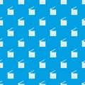 Movie cracker pattern vector seamless blue Royalty Free Stock Photo