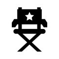Movie director chair icon