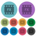 Movie effects color darker flat icons