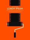 Movie and film modern retro vintage poster background Royalty Free Stock Photo