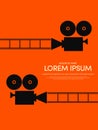 Movie and film modern retro vintage poster background