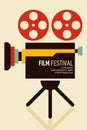 Movie and film poster design template background modern vintage retro style