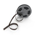 Movie film reel on white background Royalty Free Stock Photo