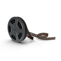 Movie film reel on white background Royalty Free Stock Photo