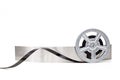 Movie film reel on white background Royalty Free Stock Photo