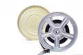 Movie film reel on white background Royalty Free Stock Photo